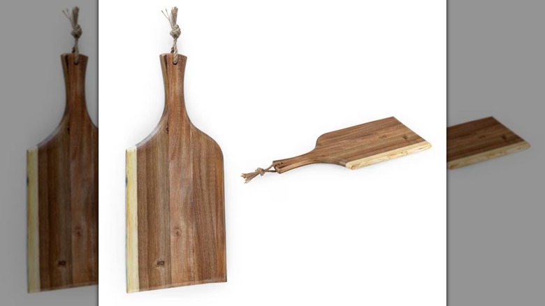 Picnic Time Artisan Serving Plank on a white background, showcasing two angles