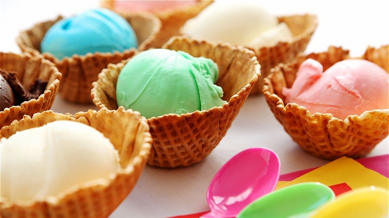 various ice cream scoops