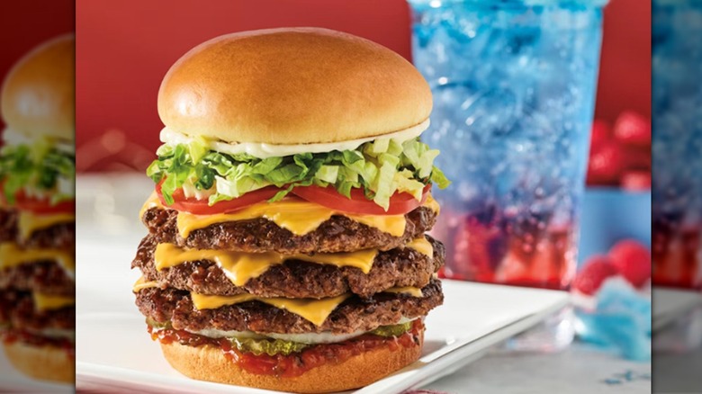 A Red Robin Gold Medal Burger on a plate
