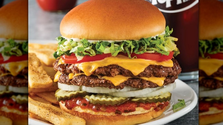 Red Robin Monster Burger with fries