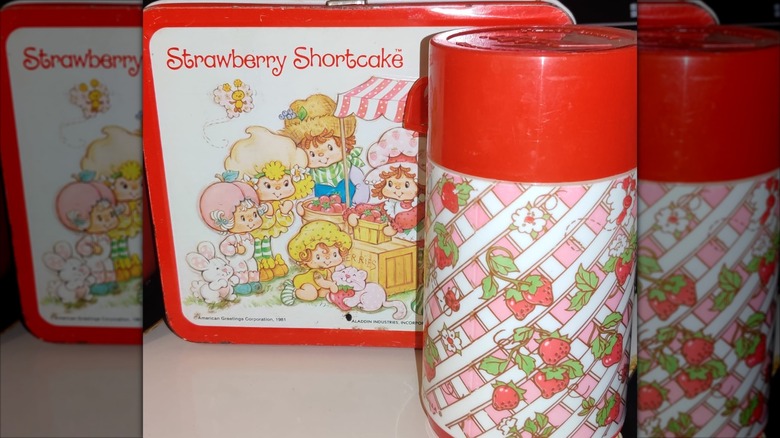 Vintage Strawberry Shortcake lunchbox and thermos