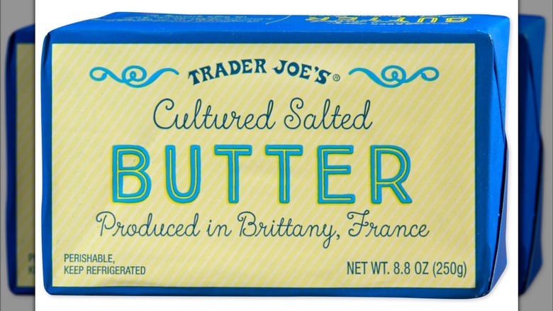 Package of Trader Joe's Cultured Salted Butter