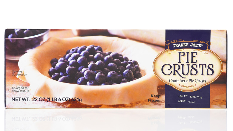 Package of Trader Joe's Frozen Pie Crusts with white background