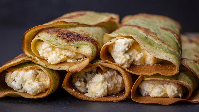 Cheese stuffed blintzes