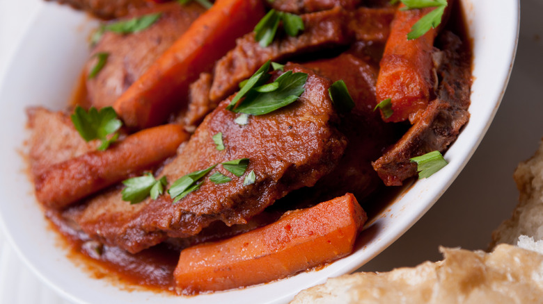 Beef brisket with carrots