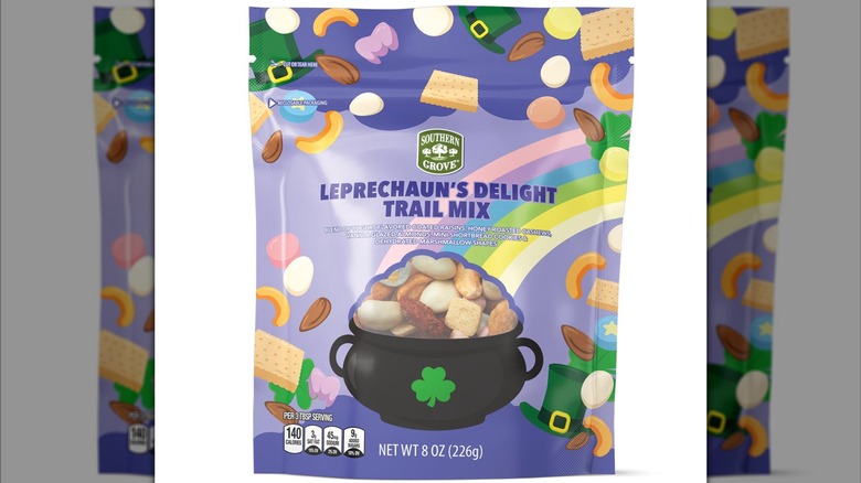 Bag of Southern Grove Leprechaun's Delight Trail Mix against white background.