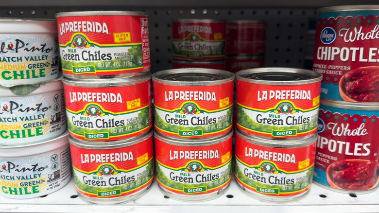 Canned green chiles