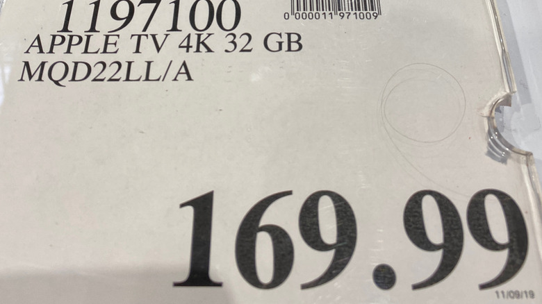 Costco price tag