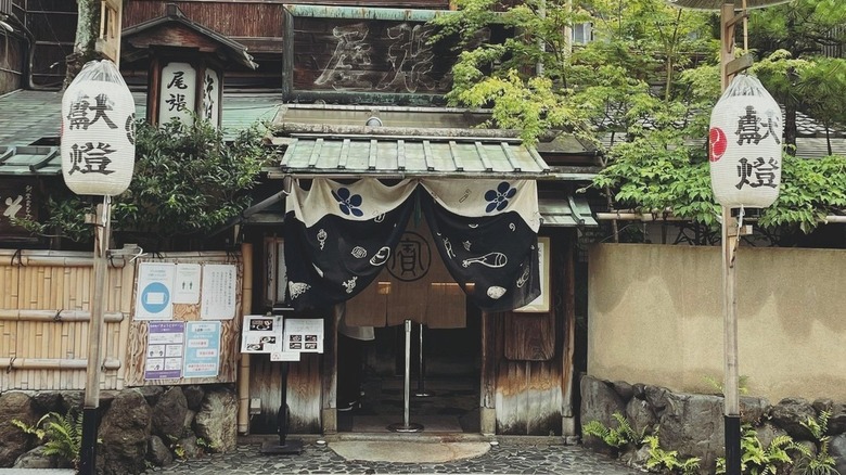 Outside of historic Japanese building
