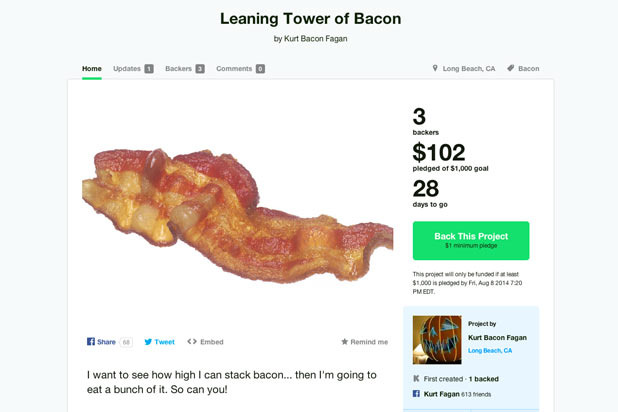 Leaning Tower of Bacon