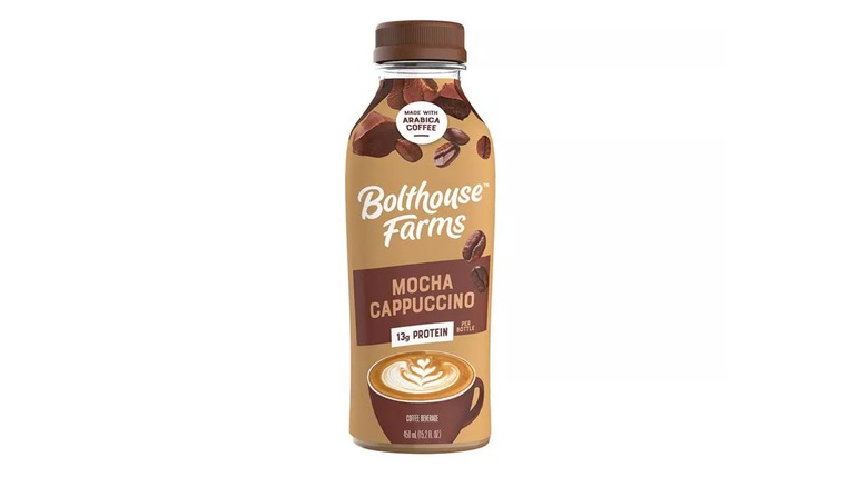 Bolthouse Farms mocha cappuccino bottle on white background