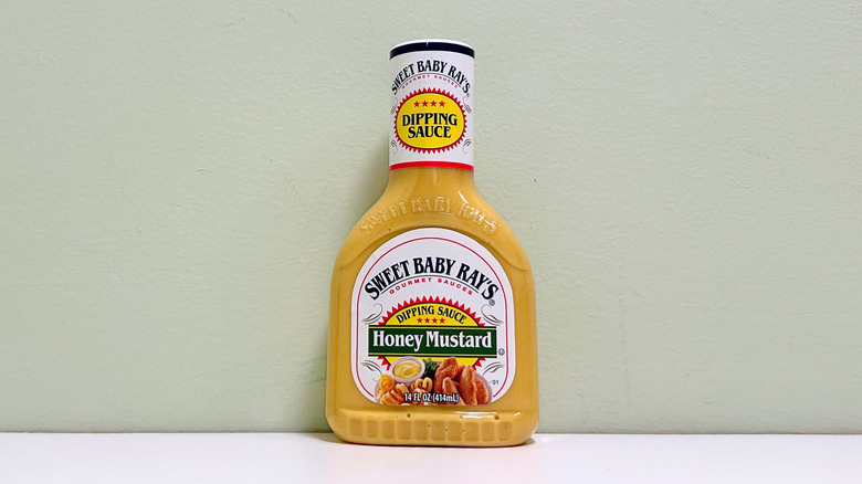 A bottle of Sweet Baby Ray's Honey Mustard Dipping Sauce