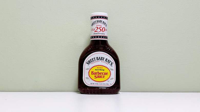 A bottle of Sweet Baby Ray's Original Barbecue Sauce