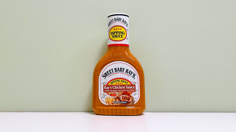 A bottle of Sweet Baby Ray's: Ray's Chicken Sauce