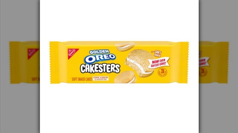 Oreo cakesters on white background