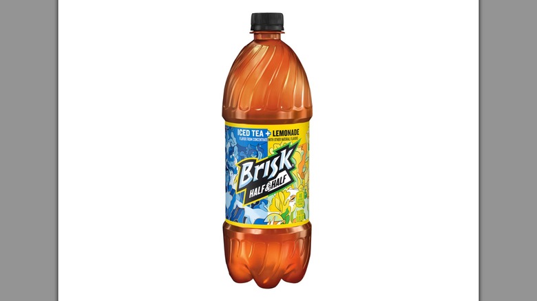 Brisk Half & Half Iced Tea & Lemonade on a white background