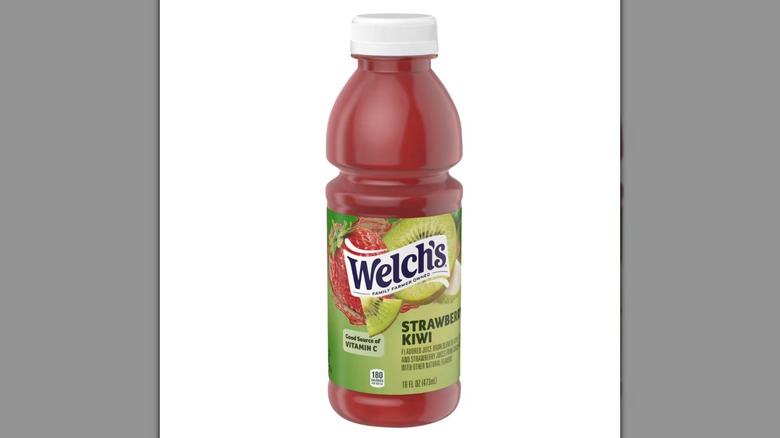 Welch's Strawberry Kiwi Fruit Juice on a white background