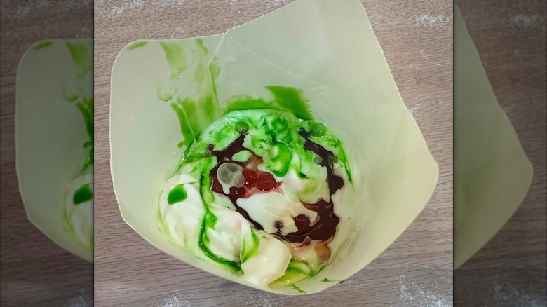 Topdown view of a McFlurry Pisang Ijo