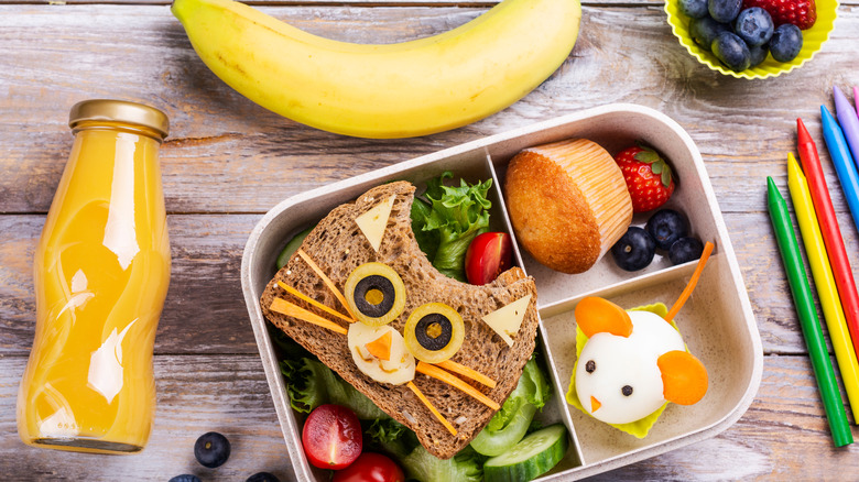 cute lunch in bento box