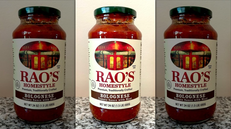 Rao's Bolognese sauce jar