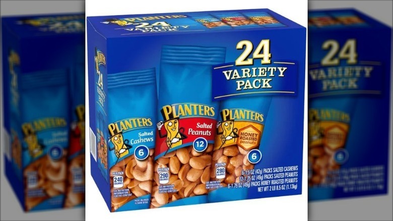 Planters nut variety pack on white background