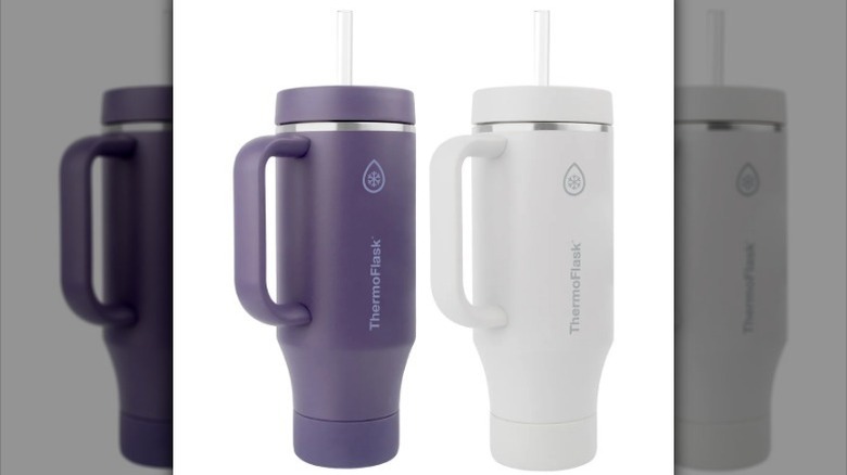 Two pack of ThermoFlask tumblers on white background