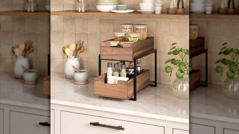 Seville Classics organizer sits on counter