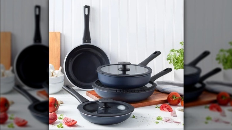 Zwilling cookware set on kitchen counter