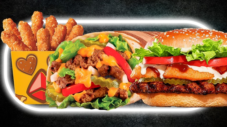 Composite image of Burger King menu items