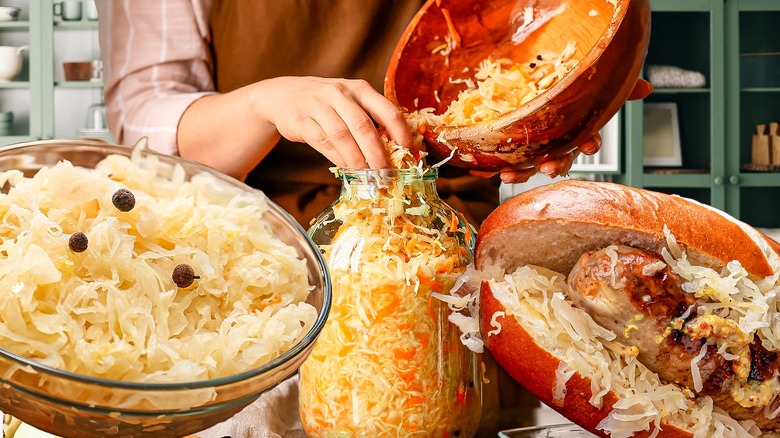 various sauerkraut preparations