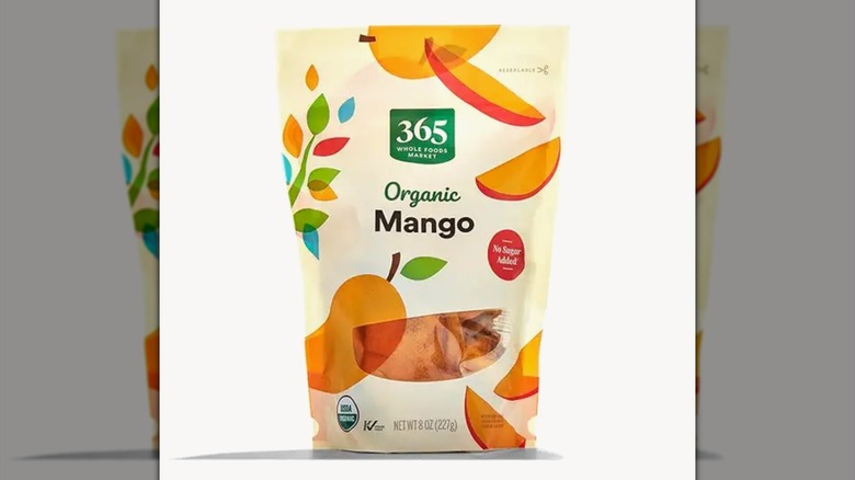 365 by Whole Foods Market Organic Dried Mango on a white background