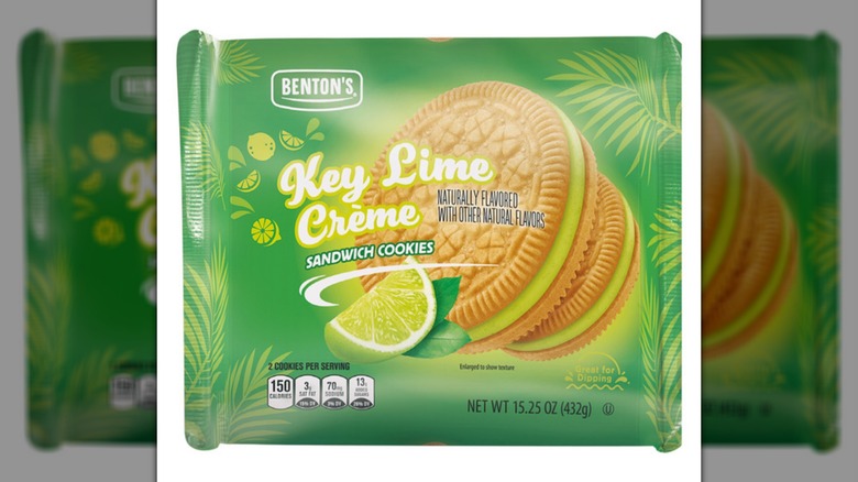 Benton's Key Lime Crème Sandwich Cookies on a white background