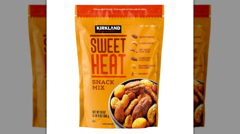 Kirkland Signature Sweet Heat Snack Mix on a white background