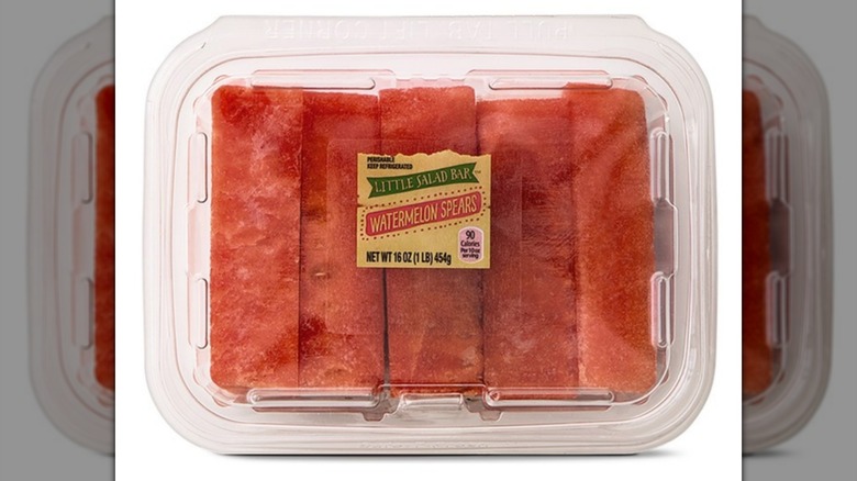 Little Salad Bar Watermelon Spears on a white background