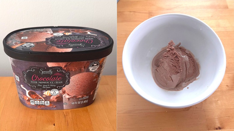 Specially Selected Chocolate ice cream from Aldi