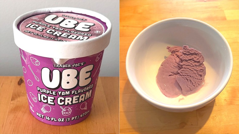 Ube ice cream from Trader Joe's