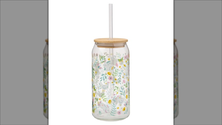 Product image of the Crofton spring glass cup with lid