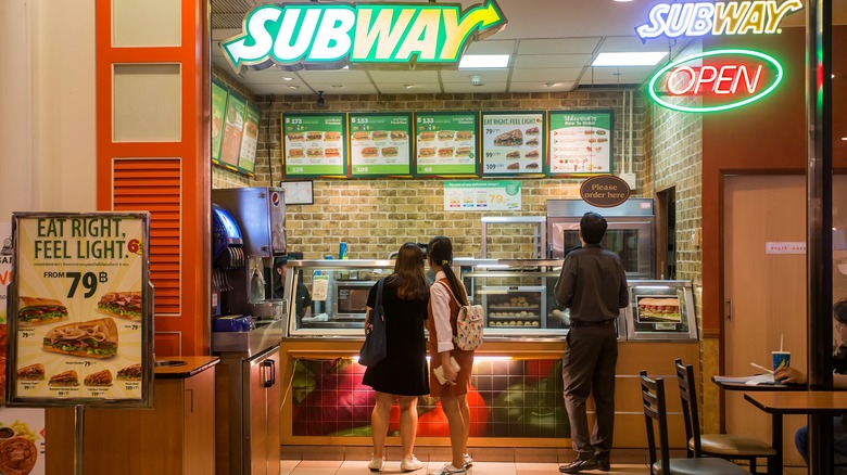 Subway store interior