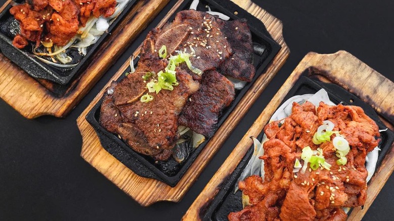 Plates of food at Surawon Tofu House