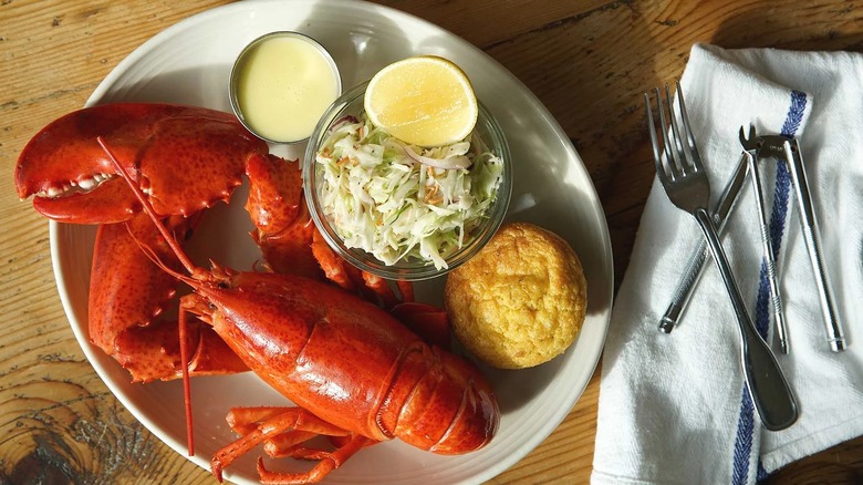 Lobster dinner from Scales in Portland, Maine