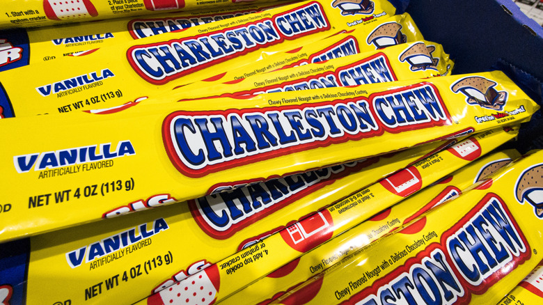 A pile of Vanilla Charleston Chew bars