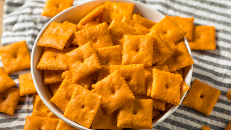 A bowl of Cheez-Its