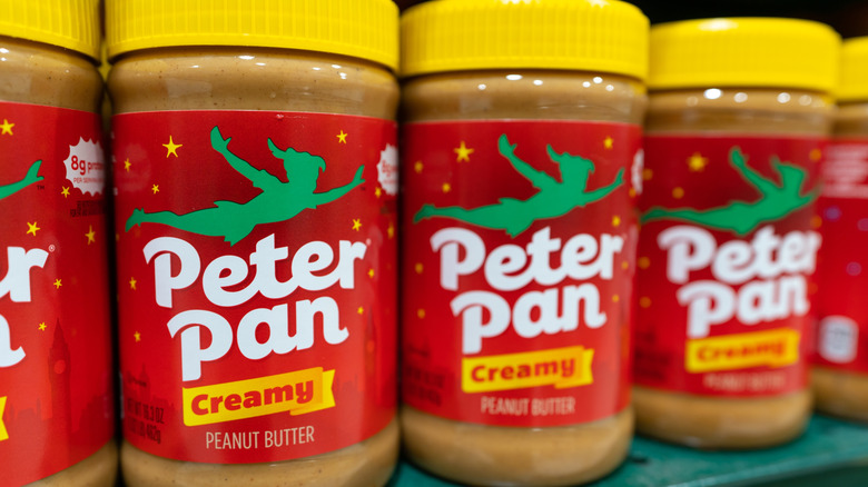 Jars of Peter Pan Creamy Peanut Butter
