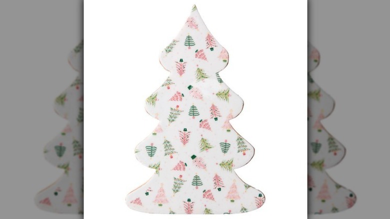 Holiday wood board on white background