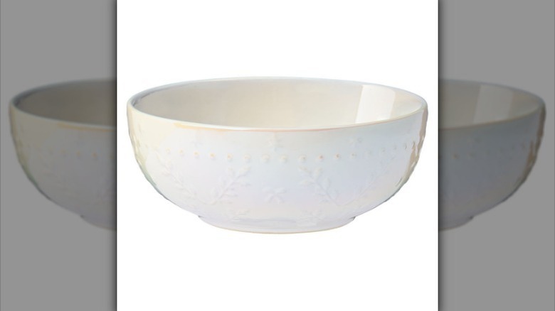 Christmas serving bowl on white background
