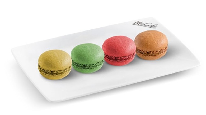 McDonald's Macarons on white plate