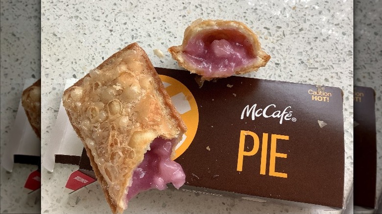 Taro pie with McCafe box