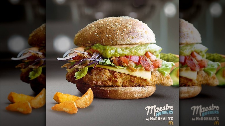 Wacko guaco burger with potatoes