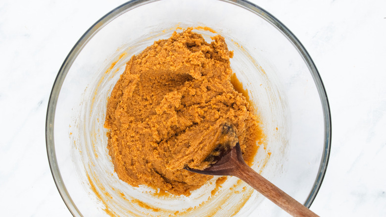 cookie batter in bowl