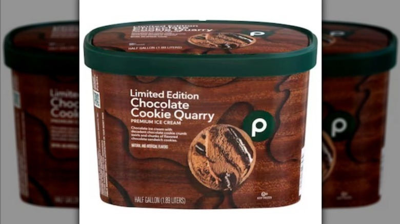 Chocolate Cookie Quarry on white background